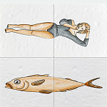 Плитка с узором Рыба Русалка варинант исполнения - 1 | Loft Concept во Владивостоке