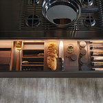 Кухонный гарнитур из массива дерева и камня HI-LINE 6 FRAME DOOR Dada Engenereed Kitchen варинант исполнения - 11 | Loft Concept во Владивостоке