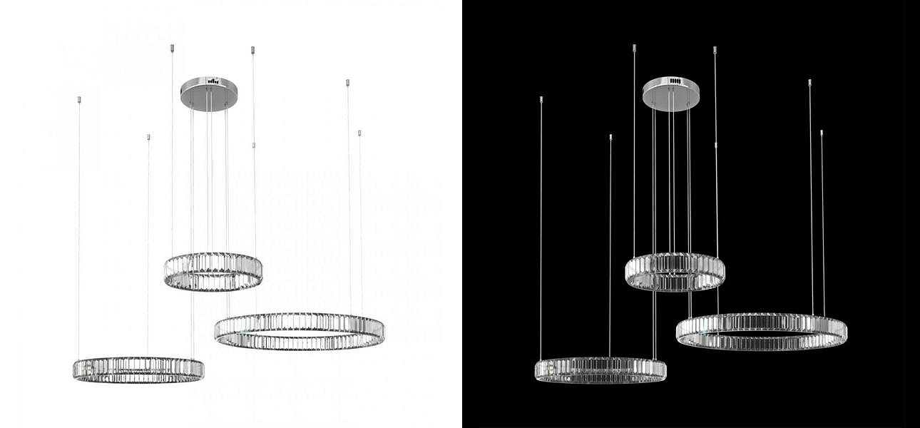 Люстра Триптих Crystal Ring Серебро Люстра Триптих Crystal Ring Серебро - Loft-Concept во Владивостоке