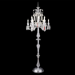 Торшер с 12-ю белыми текстильными абажурами и хрустальными подвесками Lustre Reverie варинант исполнения - 4 | Loft Concept во Владивостоке