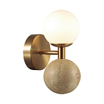 Бра с шарообразным матовым плафоном и шаром из камня на металлическом основании Orb Essence варинант исполнения - 1 | Loft Concept во Владивостоке