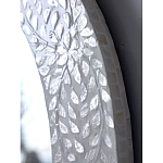 Зеркало круглое инкрустированное раковинами устриц Bone Inlay Dome Mirror White варинант исполнения - 6 | Loft Concept во Владивостоке