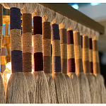 Люстра квадратная плетеная с бахромой Wicker Square Chandelier with Tassels варинант исполнения - 5 | Loft Concept во Владивостоке