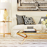 Золотой приставной столик с круглой стеклянной столешницей Weightless Table варинант исполнения - 6 | Loft Concept во Владивостоке