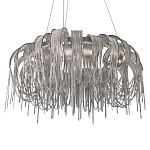 Люстра круглая подвесная с металлическими дугами и длинными цепочками 80 см Atlantis Chain варинант исполнения - 7 | Loft Concept во Владивостоке