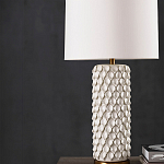 Настольная лампа покрытая лепестками белых цветов Fancy Calla Lily варинант исполнения - 3 | Loft Concept во Владивостоке