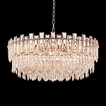 Круглая люстра с хрустальными подвесками на серебряном каркасе Gorgeous Crystal Light варинант исполнения - 13 | Loft Concept во Владивостоке