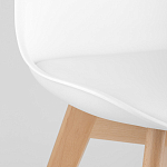 Стул с основой из пластика и мягким сиденьем Arvika White варинант исполнения - 6 | Loft Concept во Владивостоке