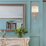 Бра с цветочным основанием и тканевым абажуром Tugella Flower Lamp варинант исполнения - 5 | Loft Concept во Владивостоке