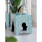 Приставной столик с инкрустацией раковинами устриц Bone Inlay варинант исполнения - 4 | Loft Concept во Владивостоке