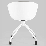 Офисное кресло из пластика с мягким сиденьем Eggshell Grey варинант исполнения - 5 | Loft Concept во Владивостоке