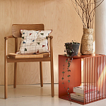 Оранжевый приставной стол из металла Lattice варинант исполнения - 8 | Loft Concept во Владивостоке