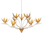 Люстра с плафонами в виде цветов Golden Bird of Paradise варинант исполнения - 3 | Loft Concept во Владивостоке