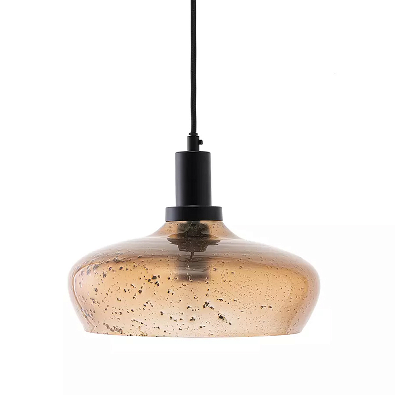 Подвесной светильник с стеклянным фактурным плафоном Glass Textured Lampshade Медь Подвесной светильник с стеклянным фактурным плафоном Glass Textured Lampshade Медь во Владивостоке | Loft Concept