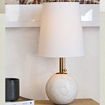 Настольная лампа на круглом основании из натурального камня Bartolomeo варинант исполнения - 4 | Loft Concept во Владивостоке