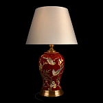 Настольная лампа бордовая с изображением птиц Slip Away варинант исполнения - 2 | Loft Concept во Владивостоке