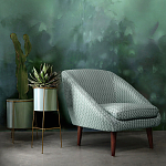 Кресло светло-бирюзовое с принтом Pauley Light Turquoise Armchair варинант исполнения - 8 | Loft Concept во Владивостоке