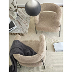 Кресло полукруглое мягкое с буклированной обивкой Armchair with Boucle Upholstery варинант исполнения - 8 | Loft Concept во Владивостоке