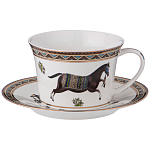 Чайный сервиз из фарфора с изображением лошадей на 6 персон 15 предметов Porcelain Horse Set  варинант исполнения - 1 | Loft Concept во Владивостоке