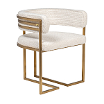 Стул букле бежевый с каркасом цвета матовое золото Tactility варинант исполнения - 2 | Loft Concept во Владивостоке