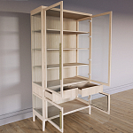 Витрина Primo со стеклянными фасадами и 2 ящиками Светлый дуб варинант исполнения - 3 | Loft Concept во Владивостоке