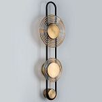 Бра со стеклянными плафонами в форме дисков Savio Brown Glass Disc Light варинант исполнения - 4 | Loft Concept во Владивостоке