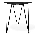 Стол журнальный c круглой столешницей из стекла серого цвета Gray and Gold Marble варинант исполнения - 4 | Loft Concept во Владивостоке