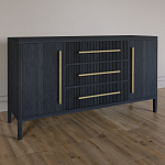 Буфет Primo с тремя ящиками и двумя фасадами Черный дуб варинант исполнения - 2 | Loft Concept во Владивостоке
