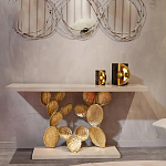 Консоль прямоугольная белая с основанием в виде кактуса Cactus варинант исполнения - 3 | Loft Concept во Владивостоке