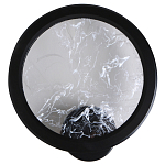 Светодиодное бра круглой формы с металлической рамой черного цвета Marble Glow варинант исполнения - 2 | Loft Concept во Владивостоке
