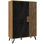 Шкаф двухдверный с 2-мя отделами с полками Stone Effect варинант исполнения - 2 | Loft Concept во Владивостоке