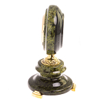 Часы настольные бронзовые из натуральных камней Мрамор и Змеевик Stone Clock варинант исполнения - 15 | Loft Concept во Владивостоке