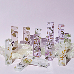 Подставка для телефона из эпоксидной смолы с цветами розовая Epoxy Flowers Phone Stand Pink варинант исполнения - 5 | Loft Concept во Владивостоке