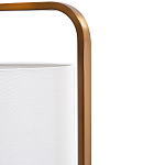 Торшер с белым тканевым абажуром на мраморном основании Cconcise варинант исполнения - 1 | Loft Concept во Владивостоке