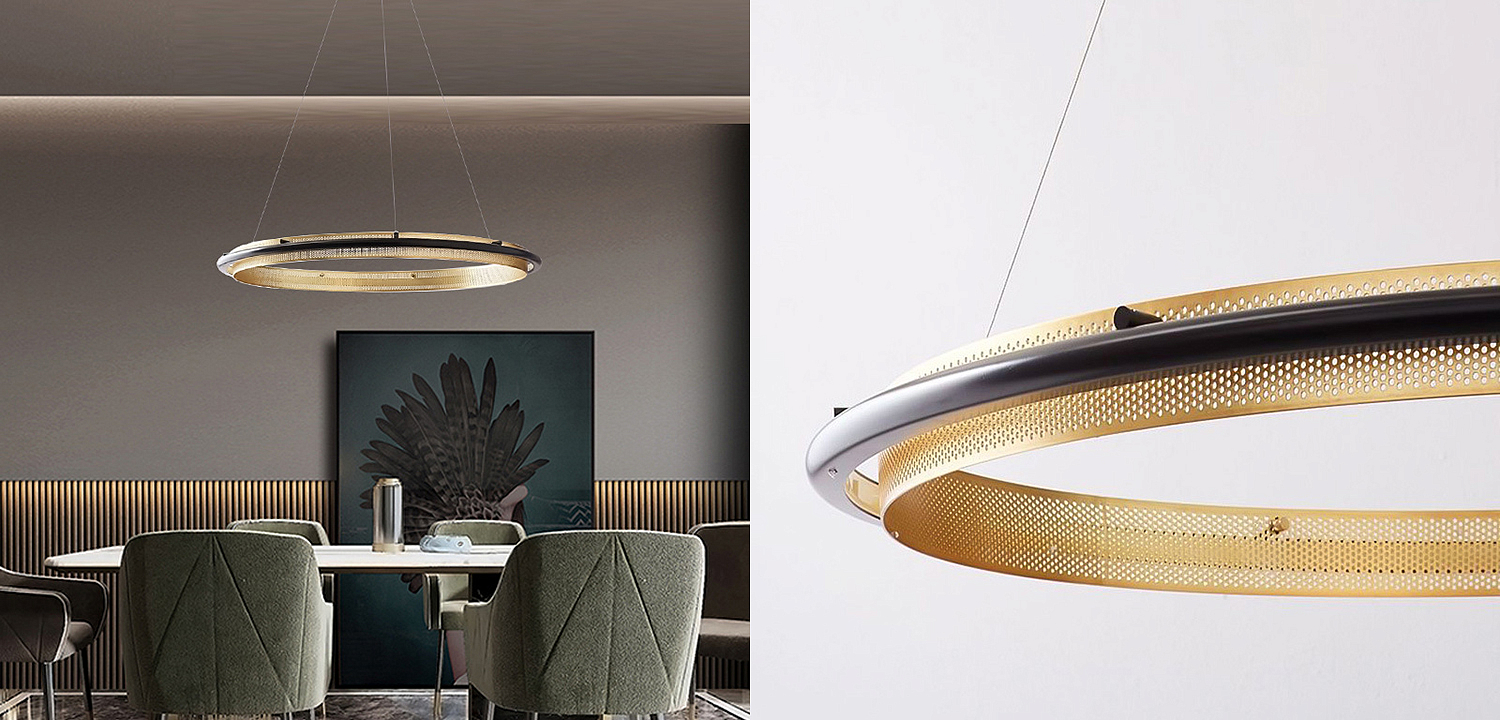 Люстра Gold ring horizontal pendant Люстра Gold ring horizontal pendant - Loft-Concept во Владивостоке