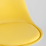 Стул с основой из пластика и мягким сиденьем Arvika Yellow варинант исполнения - 8 | Loft Concept во Владивостоке
