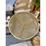 Столик приставной золотистый с орнаментом на столешнице Tanzania варинант исполнения - 8 | Loft Concept во Владивостоке