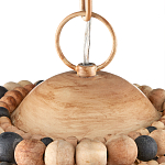 Подвесной светильник в форме купола из деревянных бусин Wooden Beads варинант исполнения - 3 | Loft Concept во Владивостоке