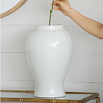 Ваза белая с крышкой однотонная Chinoiserie Ceramics варинант исполнения - 9 | Loft Concept во Владивостоке