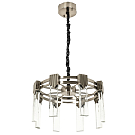 Люстра с прямоугольными хрустальными плафонами Glass Rectangles Chrome Chandelier 46 варинант исполнения - 2 | Loft Concept во Владивостоке