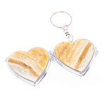 Зеркало брелок складное двухстороннее в форме сердца из натурального камня Оникс Stone Mirrors варинант исполнения - 2 | Loft Concept во Владивостоке