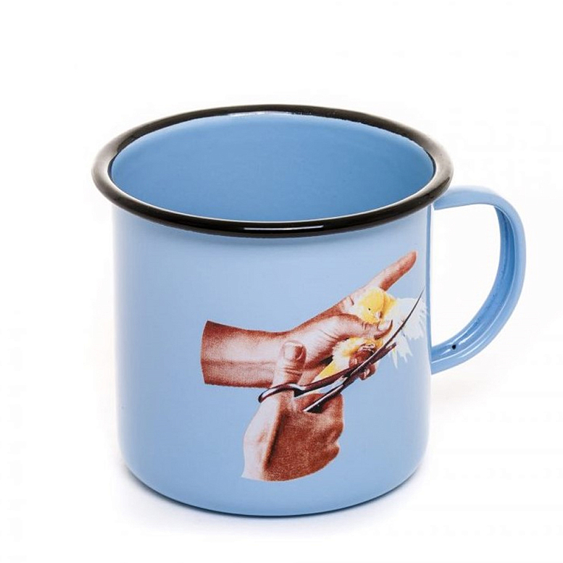 Кружка Seletti Mug Bird Голубой Коричневый Кружка Seletti Mug Bird Голубой Коричневый во Владивостоке | Loft Concept