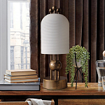 Настольная лампа в виде фонаря с белым фактурным абажуром Echoes of Light варинант исполнения - 3 | Loft Concept во Владивостоке