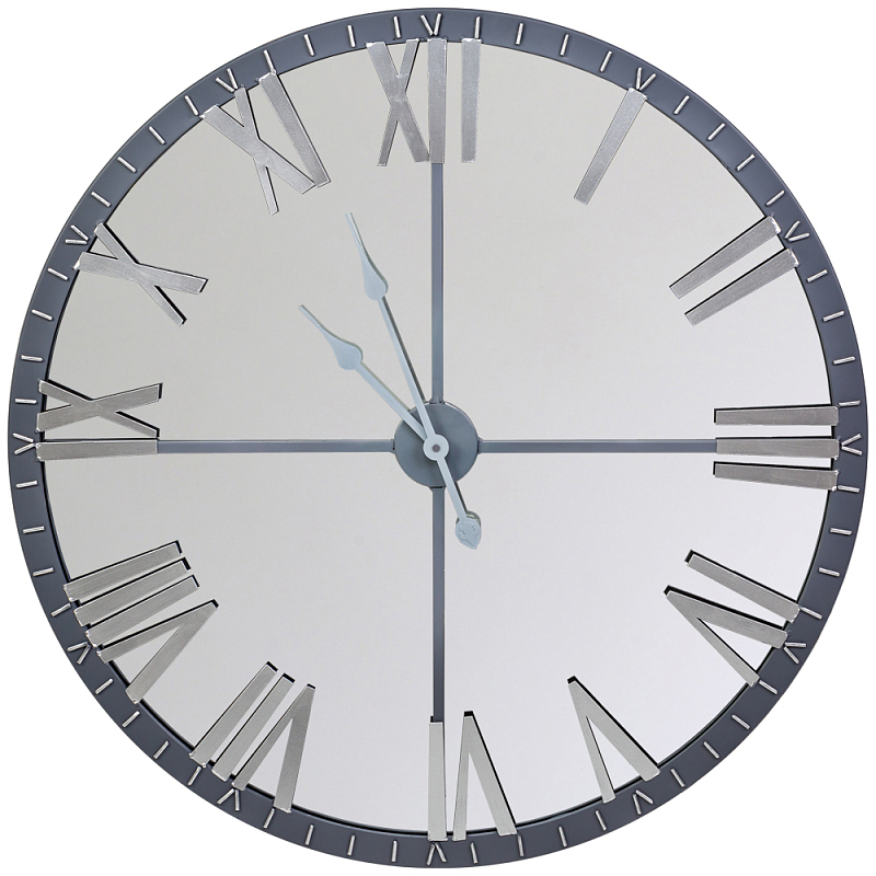 Часы настенные зеркальные с серебряным металлическим циферблатом Mirror Tower Clock Серебряный Зеркало Часы настенные зеркальные с серебряным металлическим циферблатом Mirror Tower Clock Серебряный Зеркало во Владивостоке | Loft Concept
