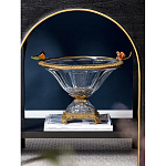 Чаша из прозрачного стекла с бронзовым рельефным ободком Eden Garden варинант исполнения - 2 | Loft Concept во Владивостоке