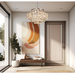 Люстра хрустальная в неоклассическом стиле на серебристом каркасе Majesty варинант исполнения - 3 | Loft Concept во Владивостоке