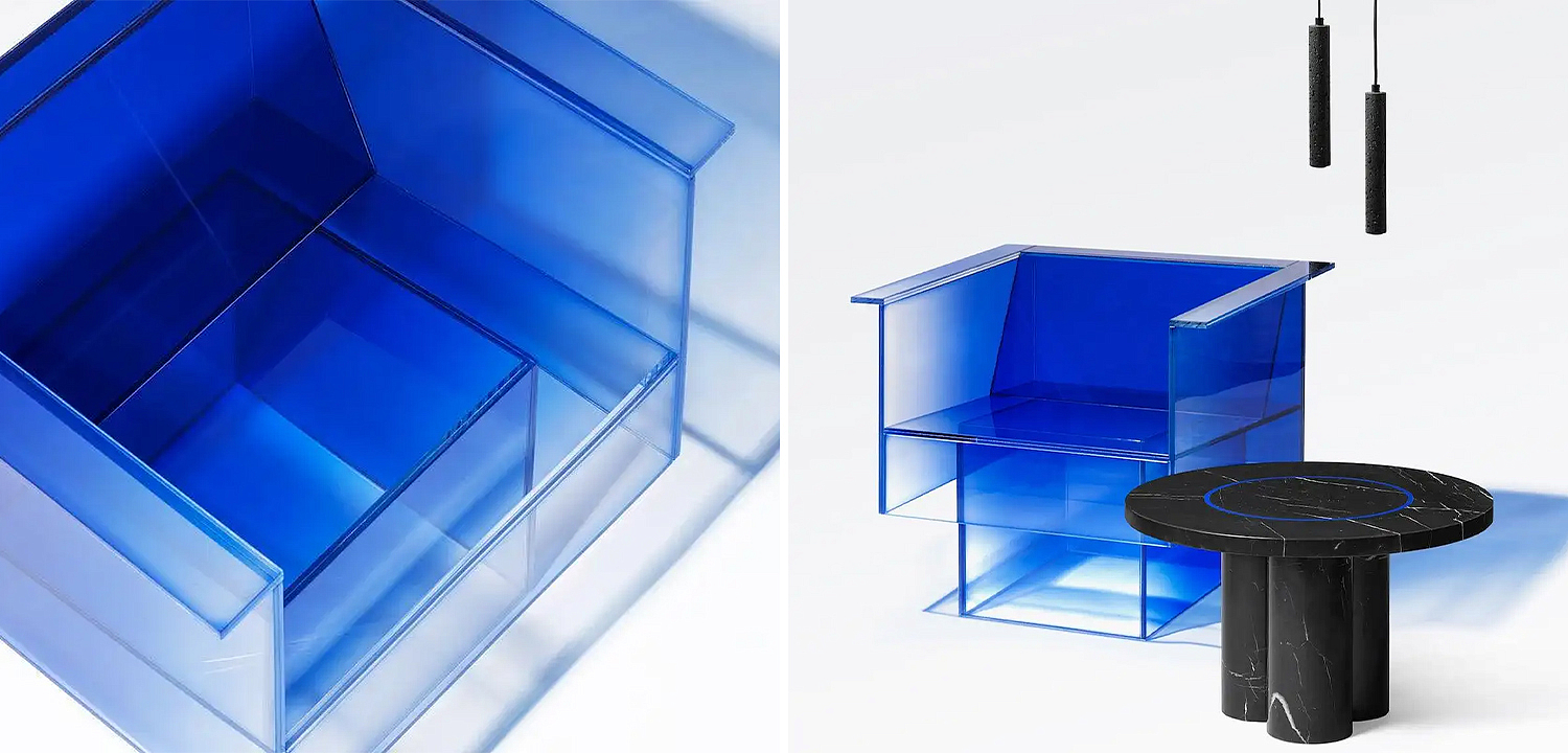 Дизайнерское Кресло Null Blue Glass Clear Armchair by Studio Buzao Дизайнерское Кресло Null Blue Glass Clear Armchair by Studio Buzao - Loft-Concept во Владивостоке