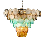 Люстра конусовидная с каскадом из разноцветных круглых подвесов Key Lustar варинант исполнения - 3 | Loft Concept во Владивостоке