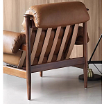 Кресло с деревянным каркасом и обивкой из натуральной кожи Medieval Furniture варинант исполнения - 2 | Loft Concept во Владивостоке