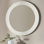 Зеркало в круглой фактурной раме Mirror Modern Texture белое варинант исполнения - 3 | Loft Concept во Владивостоке